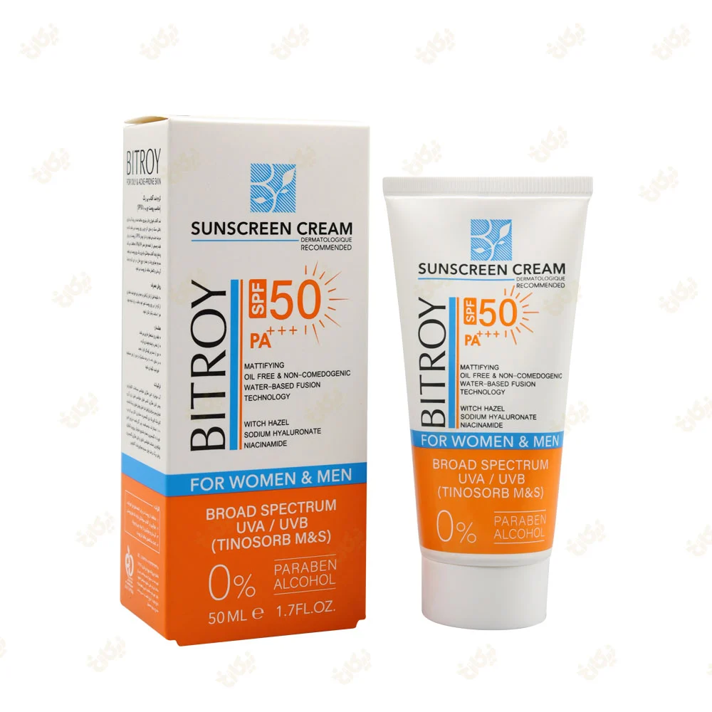 کرم-ضد-آفتاب-بی-رنگ-مناسب-پوست-چرب-SPF50-بیتروی-50ml-1